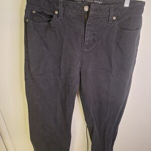 Liz Claiborne Women's Straight Leg Jeans - Black Size 10